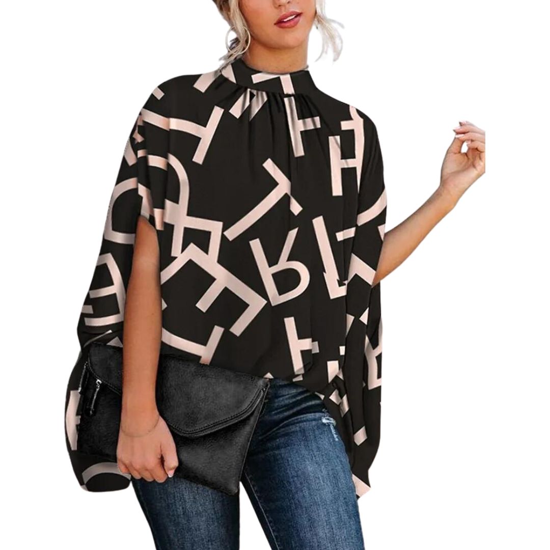 Kara - Elegante blouse met abstract motief