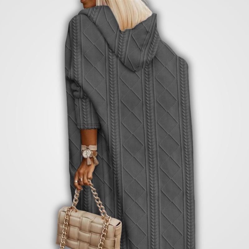 ANNEKE LANG CARDIGAN VEST MET CAPUCHON