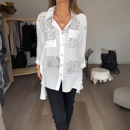 Shirt met letterprint voor dames