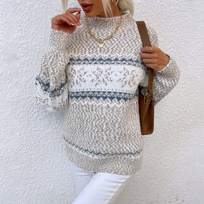 Amanda - Sneeuwvlok Sweater met ronde hals