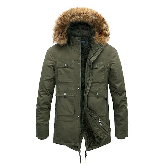 Heren Winterjas - Dikke Parka met Capuchon en Uitneembare Voering | Warme Jas | Grote Modejas