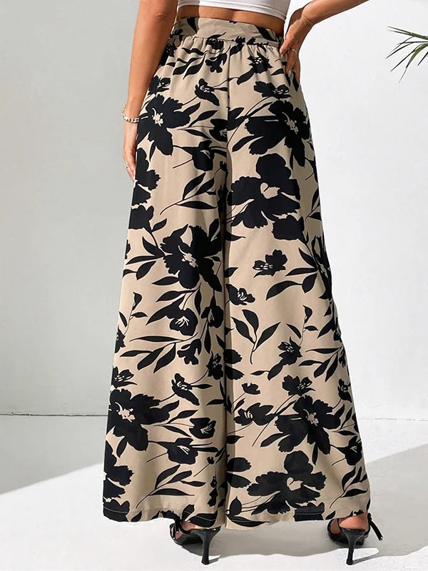 Sophia | Wijde Broek met Bloemenprint | Elegante Stijl | Luchtige Stof
