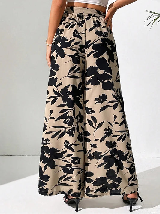 Sophia | Wijde Broek met Bloemenprint | Elegante Stijl | Luchtige Stof