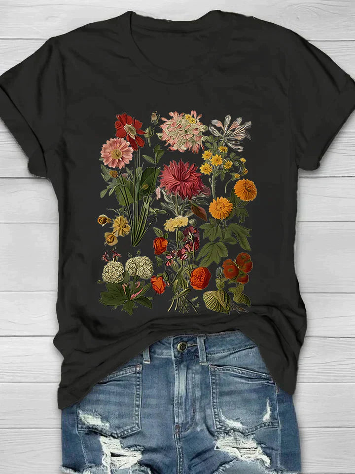 Femke | Vintage t-shirt met bloemenprint