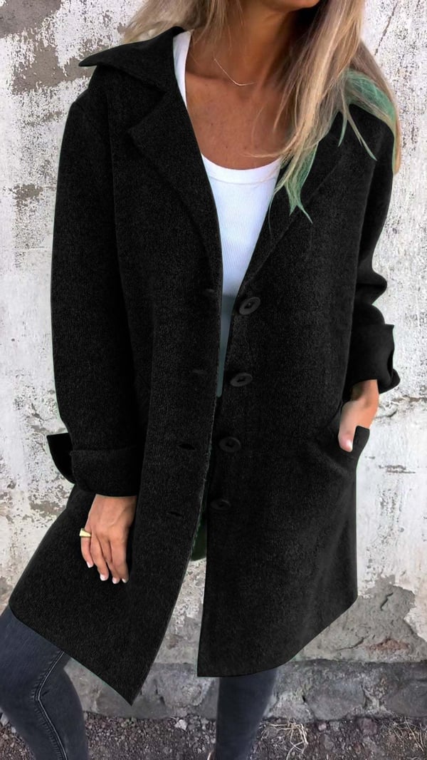 Teni™ Lange Casual Elegante Jas met Praktische Zakken
