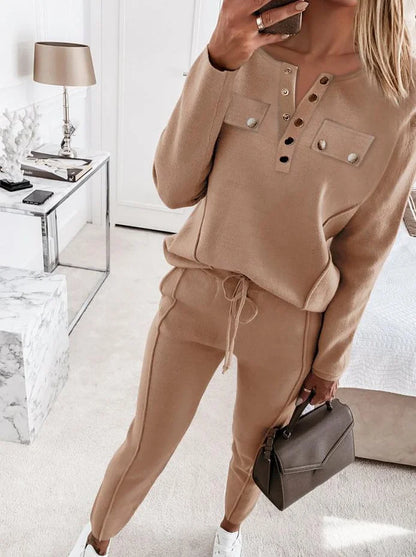 Clara - Dames Herfst Slim Casual Set