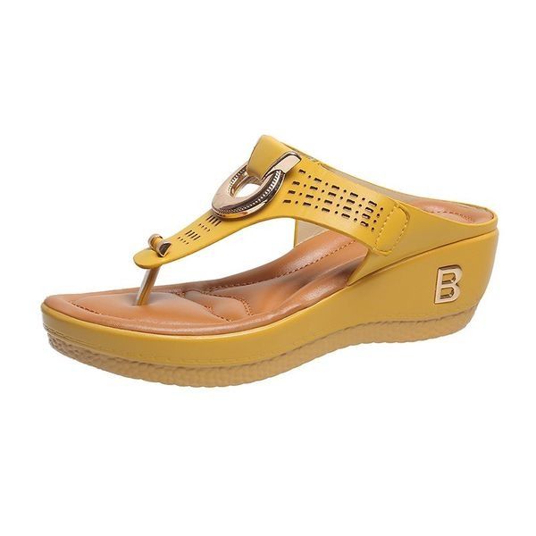 ADELAIDE | Leren Wedge Sandalen