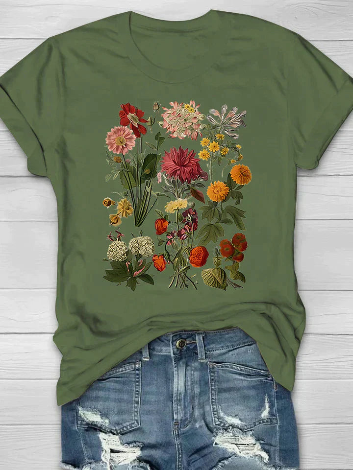 Femke | Vintage t-shirt met bloemenprint