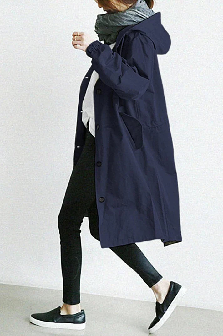 Helena - waterdichte trenchcoat met capuchon