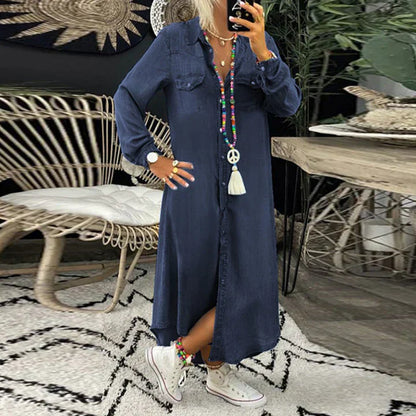 Denim rok met lange mouwen voor een casual look voor elke dag