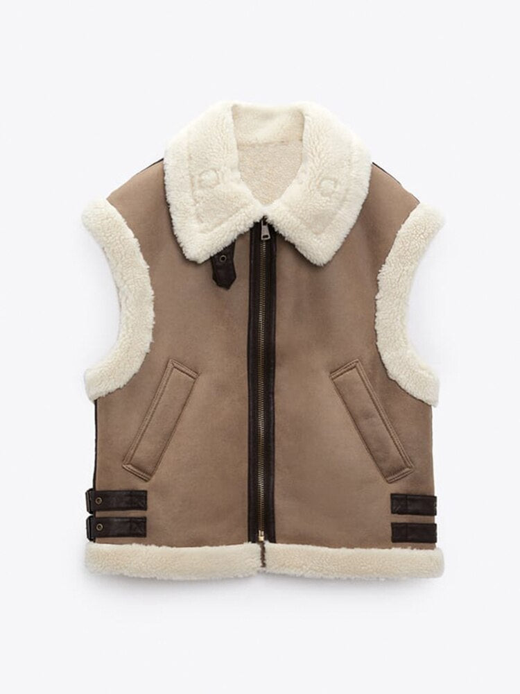 Vest met teddyvoering voor dames