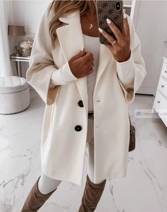 Aurore - Oversized Trench Coat met Dubbele Knoopsluiting en Casual Fit