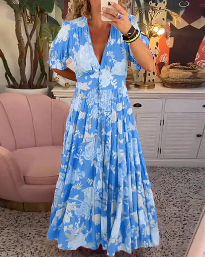 lange jurk met vloeiende elegantie