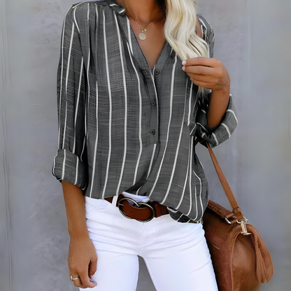 Jantien | Trendy gestreepte damesblouse