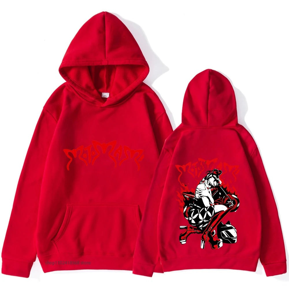 Heidi Mode | Motomami Rosalia Zwarte grafische hoodie