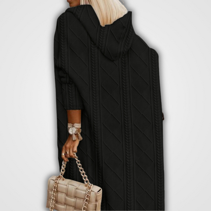 ANNEKE LANG CARDIGAN VEST MET CAPUCHON