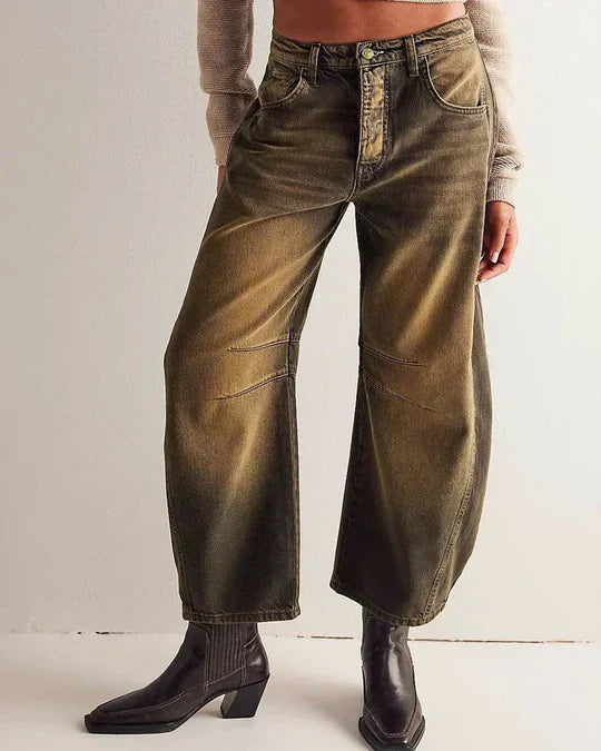 Adeline - Barrel-jeans met middelhoge taille voor dames