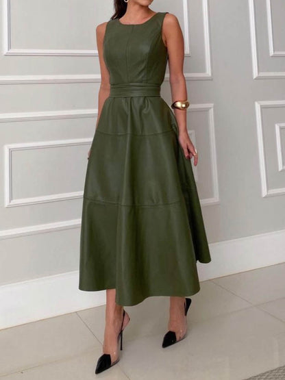 casual mouwloze jurk met A-lijn en moderne stijl