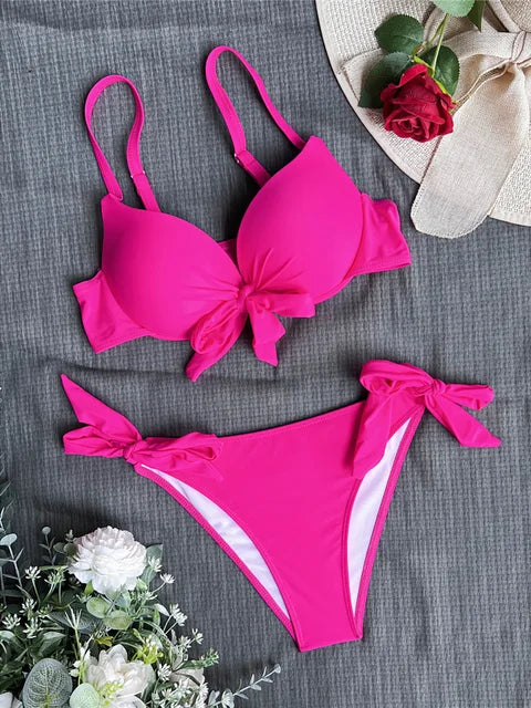 AquaLivv - Push up bikini met strik