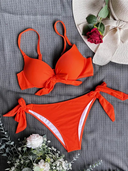 AquaLivv - Push up bikini met strik