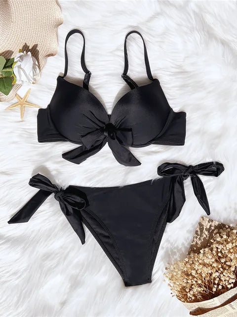 AquaLivv - Push up bikini met strik