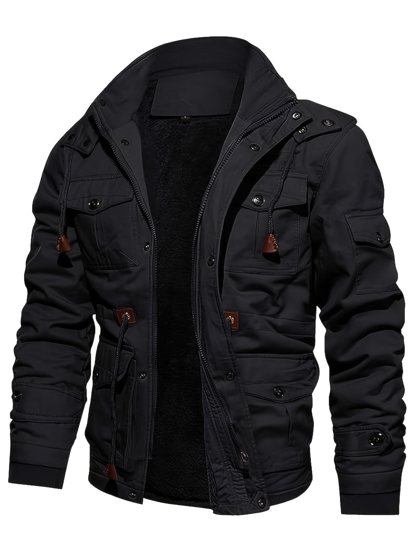 Tactische Warme Fleece Hooded Cargo Outdoor Jas Voor Mannen | Perfect voor buitenactiviteiten