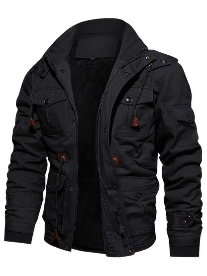 Tactische Warme Fleece Hooded Cargo Outdoor Jas Voor Mannen | Perfect voor buitenactiviteiten