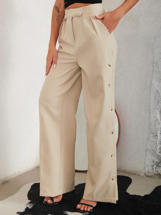 Cathy - Verfijnde Broek met Zijdetail voor Vrouwen