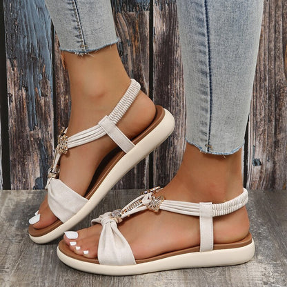 Camille® | Boheemse geïnspireerde platte sandalen