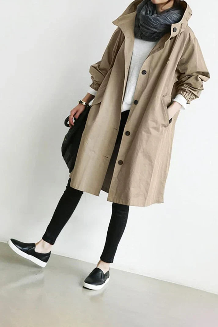 Helena - waterdichte trenchcoat met capuchon