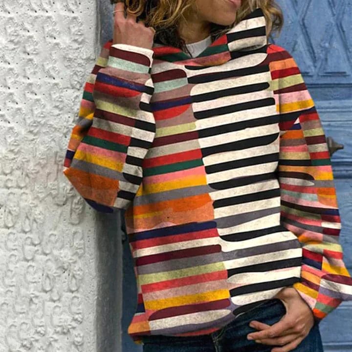 Floralyn - Casual Stripe Jas voor Vrouwen