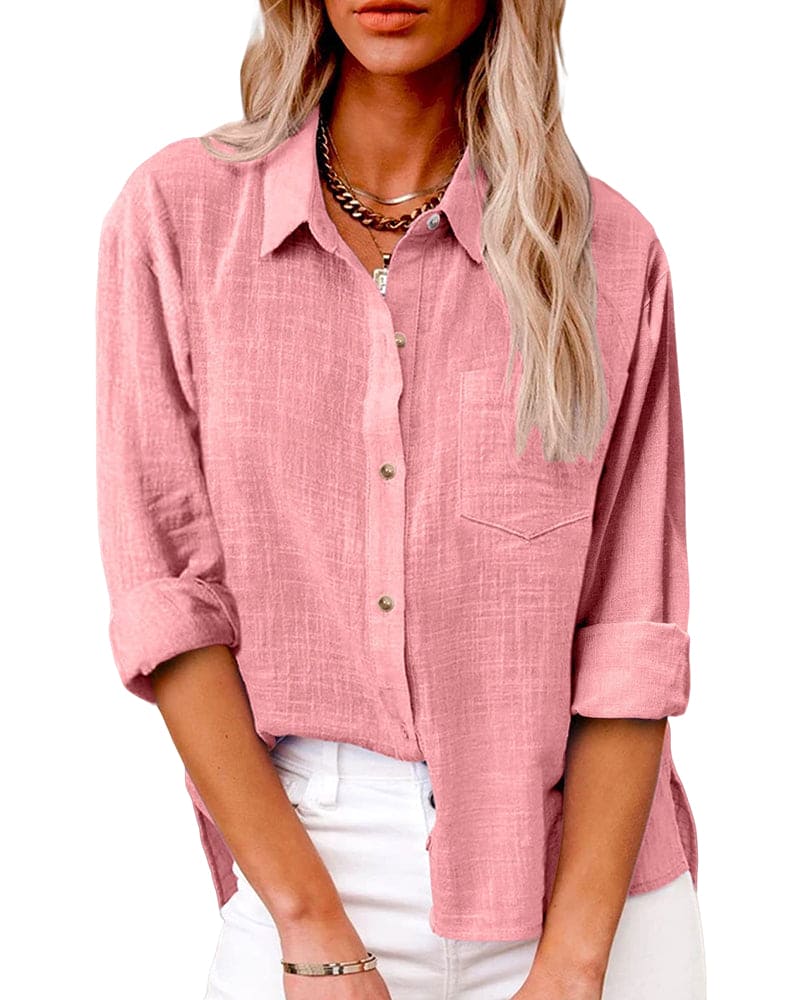 Elisa | Stijlvolle Lange Mouwen Blouse Praktisch en Elegant
