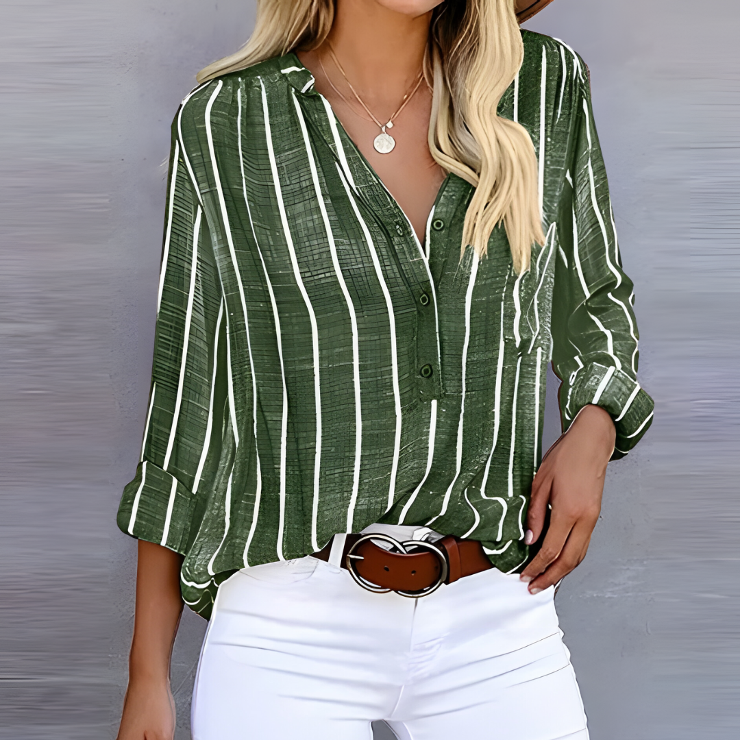 Jantien | Trendy gestreepte damesblouse