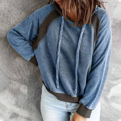 Casual sweatshirt met capuchon en lange mouwen