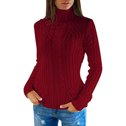 Yerly Trui | Vrouwen kabelgebreide turtleneck trui