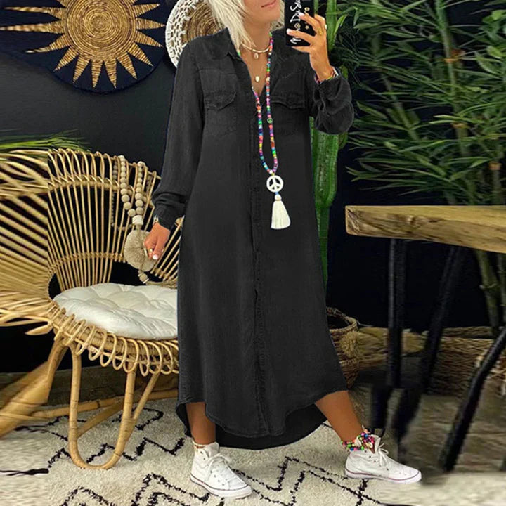 Denim rok met lange mouwen voor een casual look voor elke dag