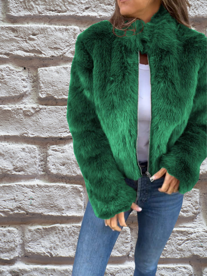 Luxe fluffy winter jas voor dames