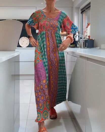 Bohemian jurk met paisley patroon
