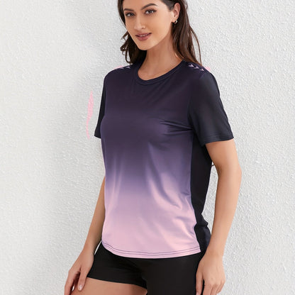 Sophie | Vrouwen sport T-shirt in ombre kleuren