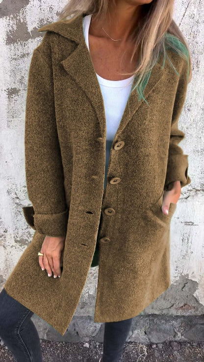 Teni™ Lange Casual Elegante Jas met Praktische Zakken