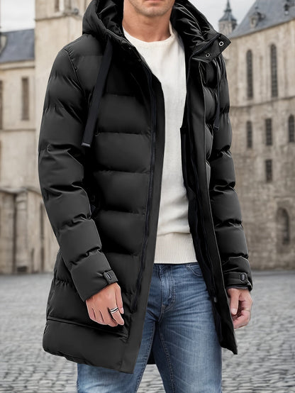 Warme Lange Gewatteerde Hooded Puffer Winterjas Voor Mannen | Perfect voor buitenactiviteiten