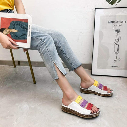 Sophia | Comfortabele Ondersteunende Driekleurige Sandalen voor Vrouwen