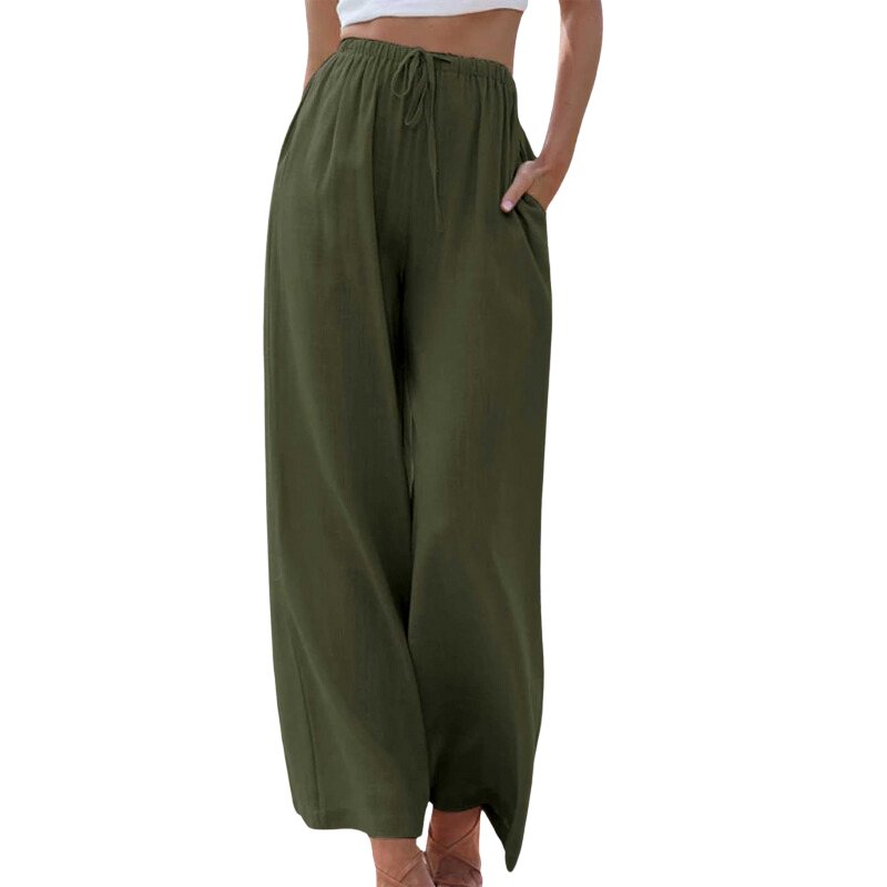 Mila | Wijde Broek met Trekkoord | Casual Comfort | Luchtige Viscose
