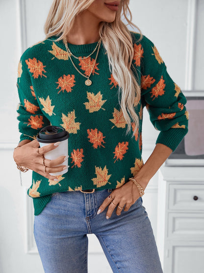 Elavira Trui | Casual Maple Leaf Trui