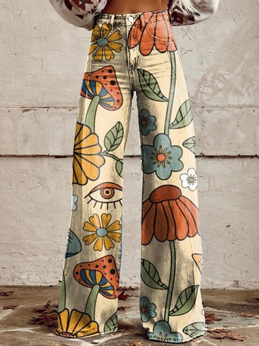 Mila | Wide Leg Broek | Speels en Artistiek | Comfortabele Stof