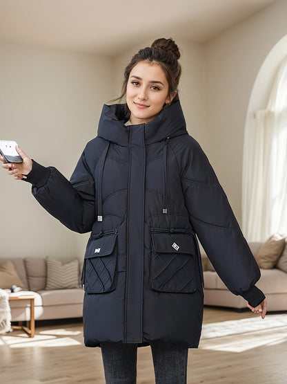 Modieuze halflange puffer winterjas voor vrouwen | Perfect voor buitenactiviteiten