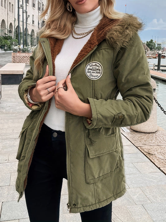 Elegante fleece parka winterjas met veganistisch bont voor vrouwen | Perfect voor buitenactiviteiten