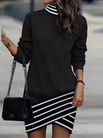 Florentina | Casual mini-jurk met hoge kraag