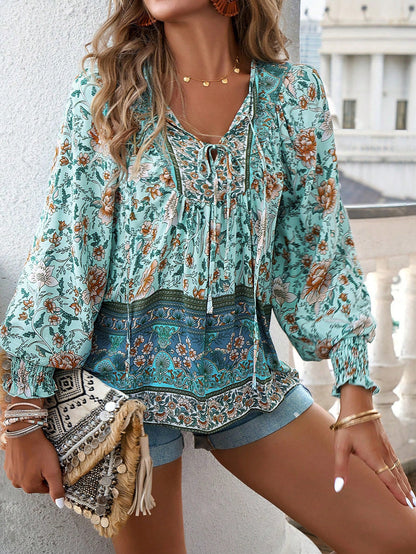 Elara Boho Bloemen Blouse
