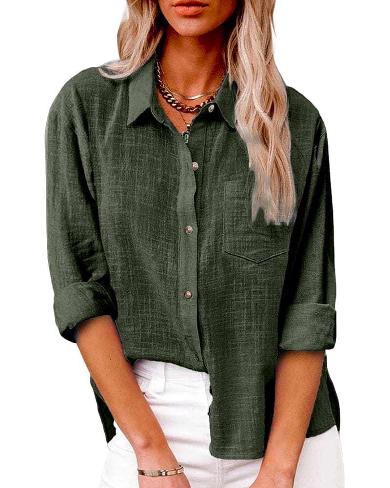 Elisa | Stijlvolle Lange Mouwen Blouse Praktisch en Elegant